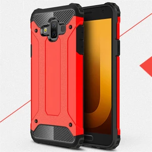 Techno Guru Samsung Galaxy J7 Duo Tam Koruma Sağlayan Çift Katmanlı Crash Premium Sert Silikon Kılıf