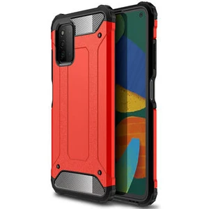 Techno Guru Samsung Galaxy A03S Tam Koruma Sağlayan Çift Katmanlı Crash Premium Sert Silikon Kılıf
