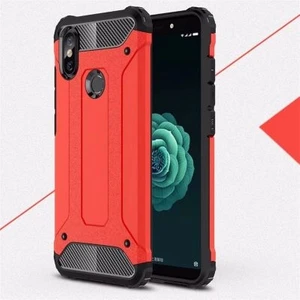 Techno Guru Xiaomi Mi A2 Lite Tam Koruma Sağlayan Çift Katmanlı Crash Premium Sert Silikon Kılıf