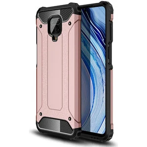 Techno Guru Redmi Note 9s Tam Koruma Sağlayan Çift Katmanlı Crash Premium Sert Silikon Kılıf