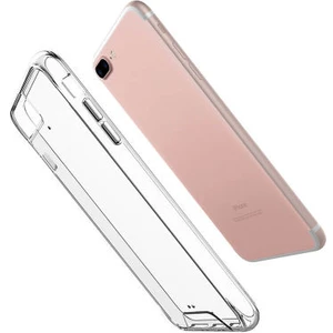 Techno Guru iPhone 7 Plus Ultra Koruma Sağlayan Sert ve Şeffaf Gard Premium Silikon Kılıf