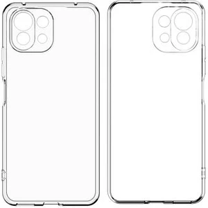 Techno Guru Xiaomi Mi 11 Kamera Korumalı Şeffaf Sheer Premium Silikon Kılıf
