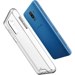Techno Guru Samsung Galaxy J8 Ultra Koruma Sağlayan Sert ve Şeffaf Gard Premium Silikon Kılıf