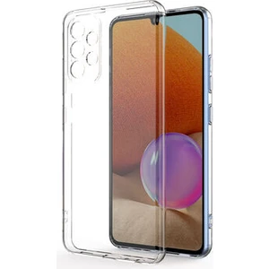 Techno Guru Samsung Galaxy A72 Kamera Korumalı Şeffaf Sheer Premium Silikon Kılıf