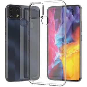 Techno Guru Realme C25 Kamera Korumalı Şeffaf Sheer Premium Silikon Kılıf