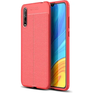 Huawei P Smart S Kılıf Deri Desenli ve Esnek Yapılı Sağlam Derry Silikon Kılıf