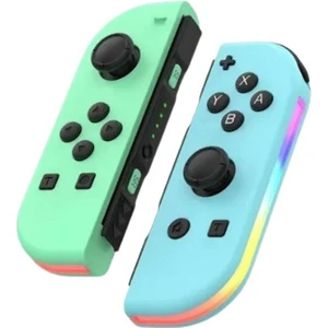 Ns Switch Uyumlu 2'li J-C Joycon Pad Controller Gamepad oyun kolu Turkuaz-Yeşil