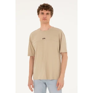U.S. Polo Assn. Erkek Açık Haki Tişört 50287083-VR183