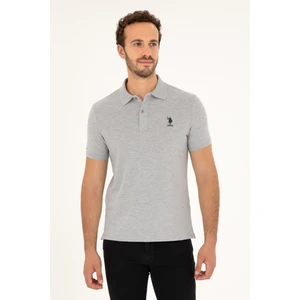 U.S. Polo Assn. Erkek Gri Melanj Tişört Basic 50279581-VR086
