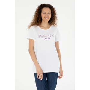 U.S. Polo Assn. Kadın Beyaz Tişört 50294748-VR013