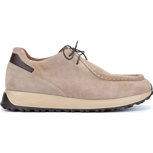Tamer Tanca Erkek Hakiki Deri Bej Süet Casual Ayakkabı 537 3434 Erk Ayk Y24 Bej Suet