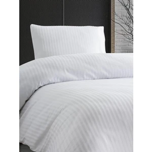 Ender Home Tek Kişilik Nevresim Takımı Çizgili Yollu Saten Otel Tipi Kutulu