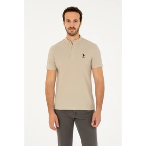 U.S. Polo Assn. Erkek Regular Fit Hakim Yaka Açık Haki Tişört 50282858-VR183