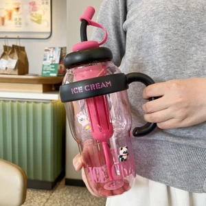 Plastik Bardak, Pipetli Bardak, Spor Su Şişesi 1300ML (Yurt Dışından)