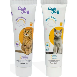 Catjoy Süper 2'li Paket Sterile Malt Macun 100 gr ve Multivitamin Kedi Malt Macun 100 gr