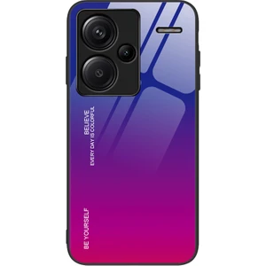 4U Sky Xiaomi Redmi Note 13 Pro+ 5g Kılıf Için Çizilmez Temperli Cam+Pc+Tpu Koruyucu Kabuk-Mavi/gül (Yurt Dışından)