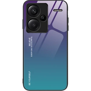 4U Sky Xiaomi Redmi Note 13 Pro+ 5g Kılıf Için Çizilmez Temperli Cam+Pc+Tpu Koruyucu Kabuk-Mor/mavi (Yurt Dışından)
