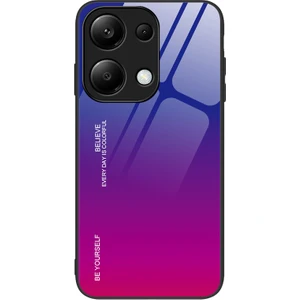4U Sky Xiaomi Redmi Note 13 Pro 4g Cep Telefonu Kılıfı Temperli Cam+Pc+Tpu Degrade Kapak-Mavi/gül (Yurt Dışından)