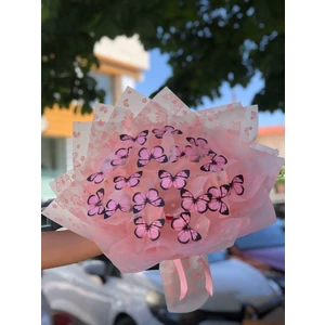 Sudem Çiçek Evi Kelebek Buketi LED Işıklı Konsept Hediyelik