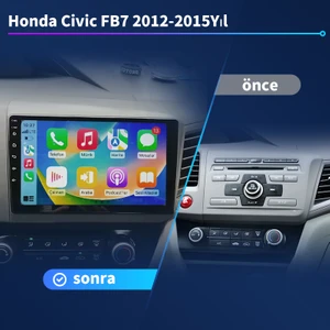 Honda Fb7 / 2014 Civic Android Kablosuz Carplay Navigasyon Multimedya 9 Inch Ekran 4 GB Ram 64 GB Rom