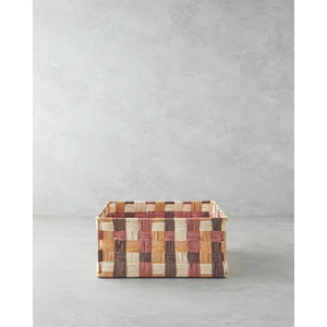 English Home Modern Square Kağıt Ip Sepet 26X26X12CM Kahve