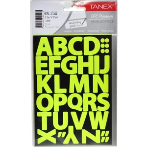 STC 552 Harf Etiket 23 mm Neon Sarı