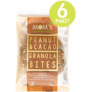Mom's Natural Foods 6'lı Glutensiz Yer Fıstığı & Kakao Nibs Granola Bite