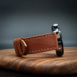 North's Nature Huawei Watch Gt Uyumlu Ultimate Düz Dikişli Kahverengi 22MM Saat Kordonu