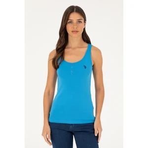 U.S. Polo Assn. Kadın Saks Basic Tişört 50280059-VR045