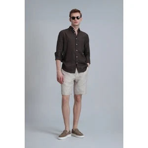 Peler Spor Erkek Chino Şort Slim Fit Siyah