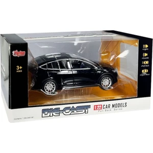 Kutulu Metal Çek Bırak 1:22 Sesli ve Işıklı Araba Tesla Model