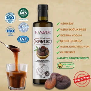 Hanzade Bitkisel Siyah Kayısı Özü 270 gr Şeker ve Glikoz Içermez