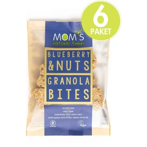 Mom's Natural Foods 6'lı  Glutensiz Yaban Mersini Granola Bıte
