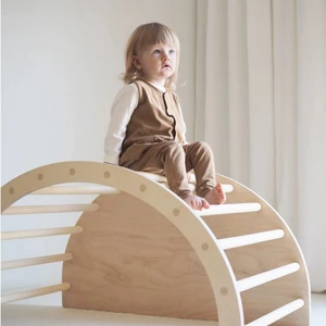 Ombi Baby Montessori Ahşap Tırmanma Kemer ve Sallanır Berjer