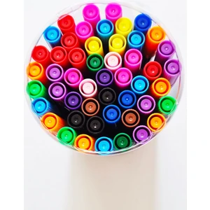 50'li Çift Uçlu Keçeli Fineliner Kalem 04MM-1MM Rbns F-1750 Farklı Renkler