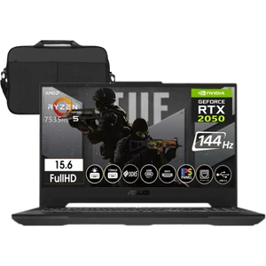 Tuf Gaming A15 Amd R5-7535HS 16GB Ddr5 Ram 512GB SSD RTX2050-144Hz 15.6" Freedos Taşınabilir Bilgisayar + Cimete Çanta