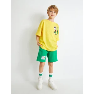 Şort Beli Bağlamalı Cepli Aplike Detaylı