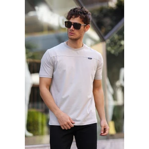 Erkek Regular Bisiklet Yaka %100 Pamuklu Kumaşlı T-Shirt