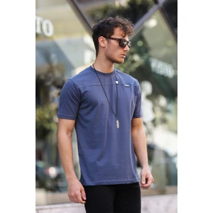Erkek Regular Bisiklet Yaka %100 Pamuklu Kumaşlı T-Shirt
