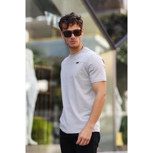 Erkek Regular Bisiklet Yaka %100 Pamuklu Kumaşlı T-Shirt