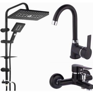 Siyah Duş Seti Takımı