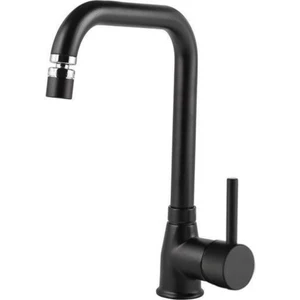 Evıe Siyah Delta Series Oynar Perlatörlü Mutfak Eviye Bataryası Musluk