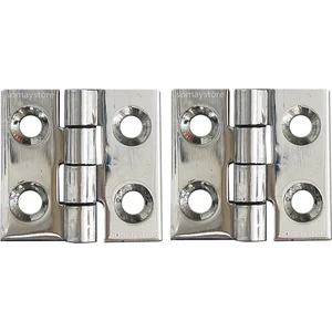 Tekne Yaprak Menteşe Paslanmaz Krom Kalınlık 2mm 42x40mm 2 Adet