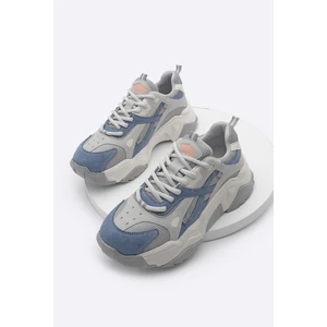 Kadın Yüksek Taban Sneaker Bağcıklı Spor Ayakkabı Edisa