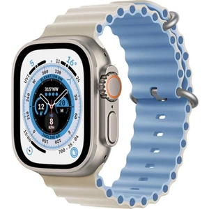 Apple Watch Uyumlu Ultra Çift Renk Ocean Loop Kordon Kayış 42 44 45 49MM