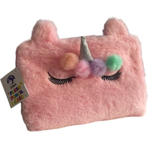 PC 1840 Unicorn Peluş Kalem Çantası Pembe