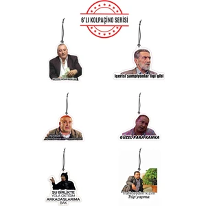 By Meyla Bymeyla 6'lı Kolpaçino Set Dekoratif Oto Kokusu ve Oto Aksesuarı