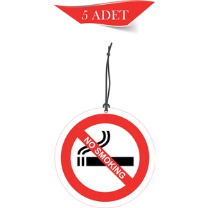 By Meyla Bymeyla No Smoking Temalı 5'li Dekoratif Oto Kokusu ve Oto Aksesuarı
