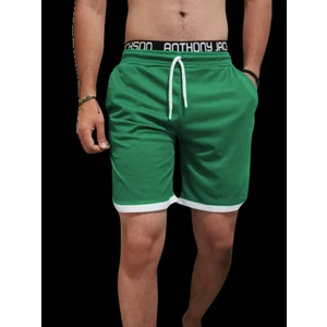 Relax Family Xf Erkek Yeşil Basketbol Futbol Çizgili Şort Fitness Spor Egzersizi Koşu Bermuda