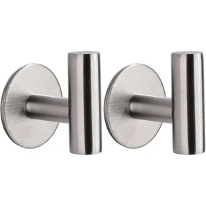 2 Adet Duvar Montaj Paslanmaz Çelik Kendinden Yapışkanlı Havlu Kanca Tek Ceket Robe Askı 11UA | Robe Hooks (Yurt Dışından)